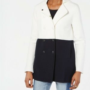 Tommy Hilfiger Color-blocked Pea-Coat Size Small